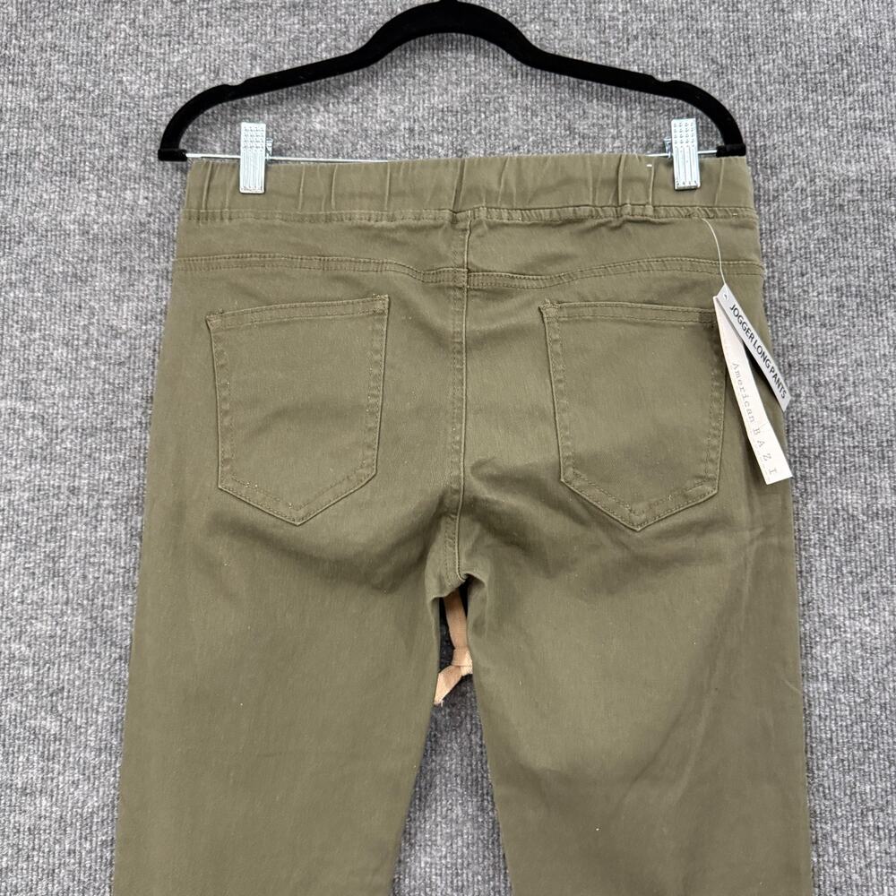 American Bazi Womens Pull On Skinny Pants Size XL Olive Green Distressed Militar - Picture 5 of 12